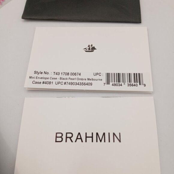 Brahmin Mini Envelope Case Black Pearl Melbourne NWT - Picture 4 of 4